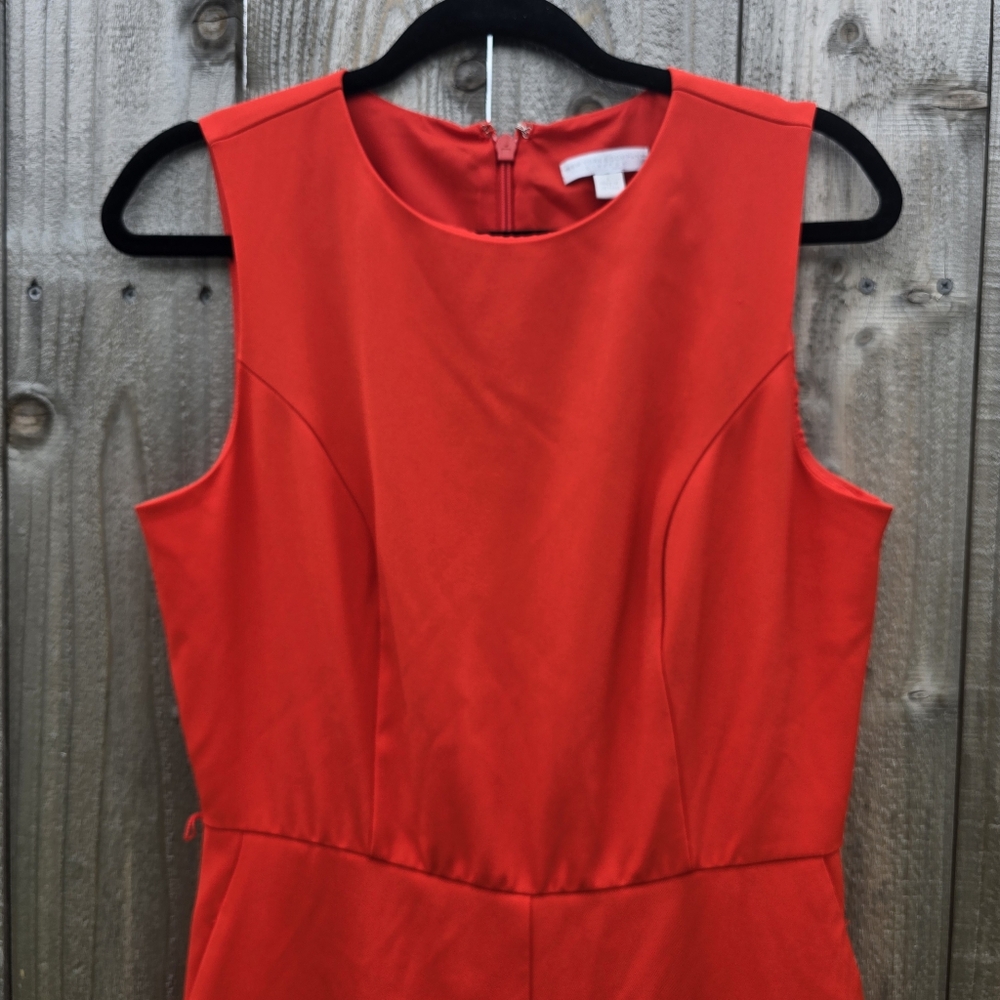 New York and Company Red Sleeveless Jumpsuit Size 6, - Picture 3 of 16